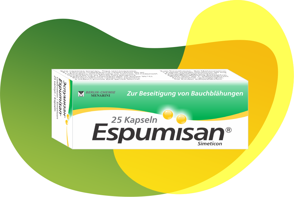 Packaging of Espumisan 40 mg Capsules